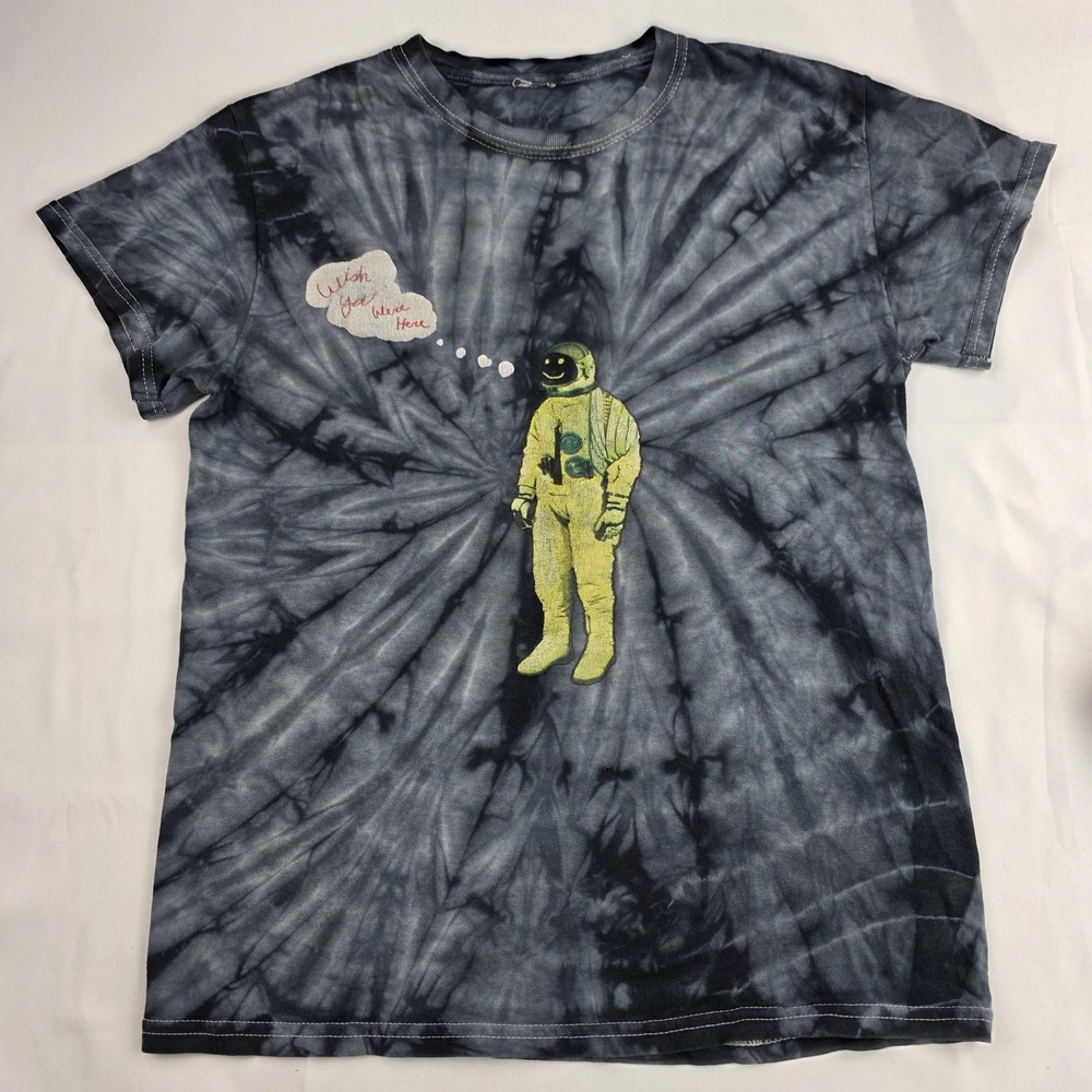 Astroworld Tour Shirt Mens Small Gray Tie Dye Astronaut Music Graphic Tee